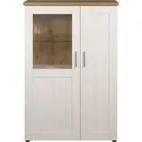 trendteam Vitrine Shade 95 x 140 x 38 cm Weiß