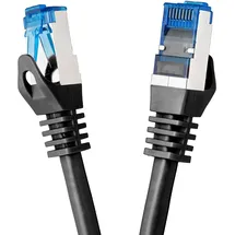 BIGtec 2m CAT.7 LAN Ethernet Kabel Netzwerkkabel Patchkabel Gigabit Patch DSL schwarz Kupferkabel doppelt geschirmt RJ45 Stecker Cat7 S/FTP PIMF kompatibel PS5 Netzwerk Switch DSL Router Modem