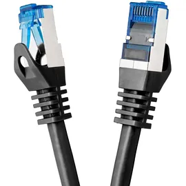BIGtec 2m CAT.7 LAN Ethernet Kabel Netzwerkkabel Patchkabel Gigabit Patch DSL schwarz Kupferkabel doppelt geschirmt RJ45 Stecker Cat7 S/FTP PIMF kompatibel PS5 Netzwerk Switch DSL Router Modem