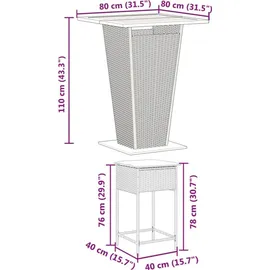 vidaXL Gartenbar-Set 5-tlg. Grau