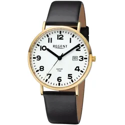 Regent 11100309 Herrenuhr mit Saphirglas Leuchtzifferblatt