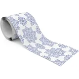 Muralo - Selbstklebende Bordüre - Tapetenbordüre Wandbördure - Dekorative Wandtatto für Wände, Möbel, Decken, Tapeten, Wandverkleidungen, Türen - Ornamente im Boho-Stil - Br.10cm x Hö.300cm