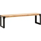 FineBuy FineBuy, Sitzbank, Esszimmerbank Sitzbank Akazie Massivholz Essbank Industrial Holzbank (40 cm)