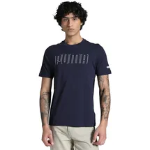 Puma Unisex Sport Graphic Tee T-Shirts, New Navy, S