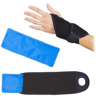 relaxdays Gelkissen 2 x Kühlpad Handgelenk Bandage blau|schwarz