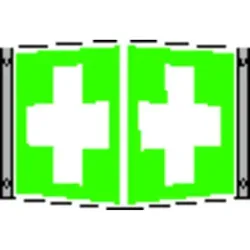 Rettungszeichen E003 "Erste Hilfe" Winkelschild Alu 200x200mm