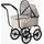 SKRÅLLAN Puppenwagen Herzen Weiß