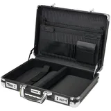 HMF Alu Aktenkoffer Herren mit Zahlenschloss, 45 x 33 x 11 cm, Schwarz