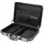 HMF Alu Aktenkoffer Herren mit Zahlenschloss, 45 x 33 x 11 cm, Schwarz