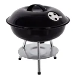 LQWELL Holzkohlegrill Compact Kettle Kugelgrill Tragbarer Holzkohlegrill mit Deckel, Edelstahl-Griff, Robust & langlebig Geschenkidee für Grillfans, für alle, die gerne Familie, Freunde und BBQ-Partys schwarz