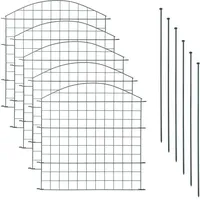 ESTEXO Teichzaun Gartenzaun 11tlg Set Zaun 5 Elemente Gitterzaun Anthrazit