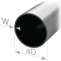 PG Rundschrankrohr STA silberf.Rohraußen-D.20mm Wandst.0,8mm 2500mm PG