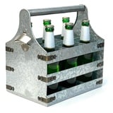 DanDiBo Ambiente Bierträger Metall mit Öffner 96403 Flaschenträger 6 Flaschen Flaschenöffner Flaschenkorb Männerhandtasche Männergeschenke - DanDiBo