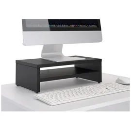 CARO-Möbel Monitorständer SUBIDA Bildschirmaufsatz 42x13x23 cm Schwarz