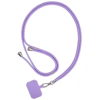 GNALIA 1 Pcs Handykette Universal Abnehmbar Unisex Handyhülle Kette Lanyard Handy Kette Einstellbar Mit Kordel & Pad Schlüsselband Für Alle Smartphones Hüllen(Lila)
