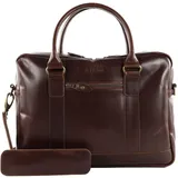 Buckle & Seam Aktentasche Everett Braun/NewStripes (16"), Notebooktasche, Braun
