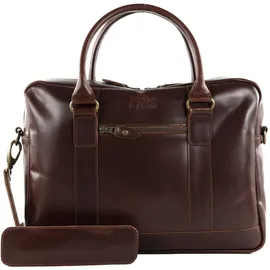 Buckle & Seam Aktentasche Everett Braun/NewStripes (16"), Notebooktasche, Braun