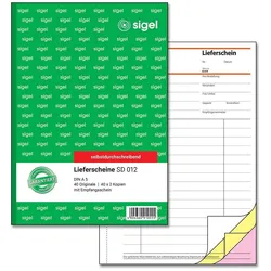 SIGEL Lieferschein mit Empfangsschein Formularbuch SD012