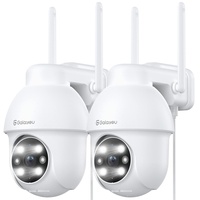 GALAYOU 2K Überwachungskamera Aussen, PTZ Outdoor WLAN IP Kamera überwachung außen, WiFi Dome Camera mit Farbiger Nachsicht,Zwei-Wege-Audio Y4W-2P