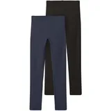 NAME IT Jungen NKFVIVIAN 2P Legging L NOOS 13205781, Dark Sapphire/Packed with BLAC, 134/140