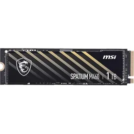MSI SPATIUM M460 PCIe 4.0 NVMe M.2 1TB - Interne Solid-State-Festplatte, 5000 MB/s Lesen und 4500 MB/s Schreiben, 3D NAND, integrierte Datensicherheit, Center, 600 TBW