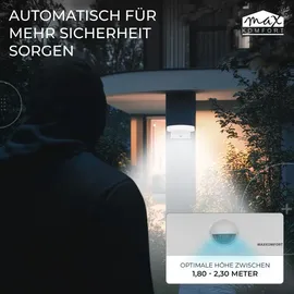 Maxkomfort GmbH Außenwandleuchte Kunststoff 15 W 1600 lm inkl. Bewegungsmelder weiß