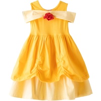 Lito Angels Prinzessin Belle Kostüm Kleid für Kinder Mädchen, Die Schöne und das Biest Verkleidung Größe 6-7 Jahre 122, Stil A