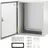 Vevor Schaltschrank NEMA-Industriegehäuse, 50 x 40 x 25 cm NEMA 4X-Stahl-Verteilerschrank, IP66 wasser- und staubdicht, elektrischer Anschlusskasten für den Außen-/I...
