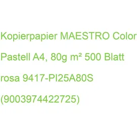 MAESTRO color Kopierpapier A4 500BL rosa 9417-PI25A80S