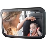 InnovaGoods Baby-Rücksitzspiegel Mirraby, InnovaGoods - 360 Grad drehbar für sichere Autofahrten, XL Panoramaspiegel für klare Sicht, Einfache Installation, Schwarz, XL, ABS Acryl EVA-Gummi