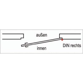 Simonswerk Türband Q1 DIN re.Band-L.140mm Oberfläche verzinktfür stumpf einschlagende Türen