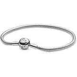 Pandora Damen-Armband mit Kugelverschluss, glatt 925 Silber