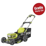 Ryobi ONE+ Maschinenpaket  (Akku-Rasenmäher RY18LMX46A-0,18V, 4 Ah Akku & 2A Ladegerät)