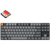 Keychron K1 Max QMK/VIA Bluetooth Wireless/USB Wired Custom Mechanische Tastatur, 2.4 GHz, Gaming-Tastatur mit TKL-Layout, Weiß-LED und Low-Profile Gateron Red