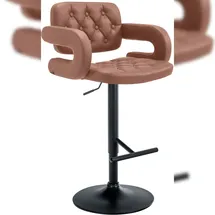 CLP Barhocker Dublin 1er drehbar höhenverstellbar Kunstleder  schwarz/cognac