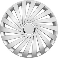 in.pro. engineering Radzierblende Warrior 16 Zoll Silber glänzend mit Chromring Set 4 Stück