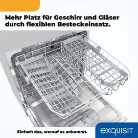Exquisit GSP508-030D Tischgeschirrspüler (freistehend, 550 mm breit, Silber)