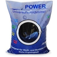 Power Universal Waschmittel 20 kg │Waschpulver für Weiß- und Buntwäsche │ Vollwaschmittel in der Großpackung │ geeignet für Color-Wäsche│ hohe Ergiebigkeit, Pulver reicht für ca. 308 Wäschen