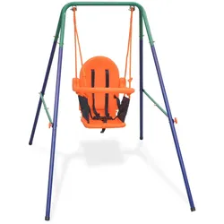 Kleinkinder-Schaukelset mit Sicherheitsgeschirr Orange