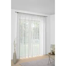 Wirth Gardine WIRTH "Mara", weiß, B:250cm H:120cm, Polyester, Gardinen, Gardine, Fertig-Store mit FB 1:3 nach Maß