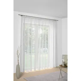 Wirth Gardine WIRTH "Mara", weiß, B:250cm H:120cm, Polyester, Gardinen, Gardine, Fertig-Store mit FB 1:3 nach Maß