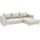 TRENDMANUFAKTUR Eckcouch Cord 2-Sitzer Grau