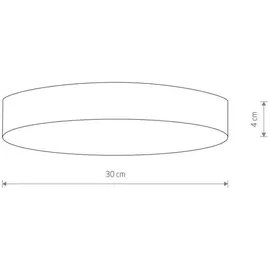 Licht-Erlebnisse Deckenleuchte LED D: 30 cm rund Schwarz 4000 K neutralweißes Licht 4500 lm Modern - Schwarz