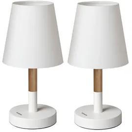 Tomons Tischlampe Weiß 2 St.