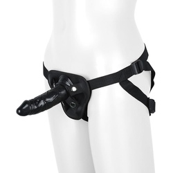 Harness with Dildo, 13 cm, schwarz