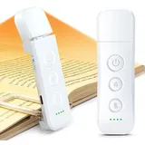 Glocusent Verbesserte 12 LED Leselampe Buch Klemme, 200 Std. Laufzeit Leselampe mit 3 Farben & 5 Helligkeiten, Tragbare Buchlampe, USB-C Wiederaufladbar, Reisesperre, Perfekt für Buchliebhaber