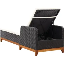 vidaXL Sonnenliege  200 x 70 x 90 cm schwarz