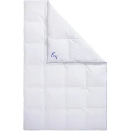 RIBECO Federbettdecke RIBECO "Anker", weiß, B:135cm L:200cm, Bezug: 100% Baumwolle. Füllung: 90% Federn, 10% Daunen, Bettdecken, mit aufwendiger Anker-Stickerei