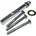 Sicherheits-Wechselstift Vierkantstift 8 5 mm und Schrauben TS 40-44 mm Stahl verzinkt Silber