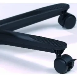 Stehtisch mit Rollen Eiche schwarz rund Ø 800mm